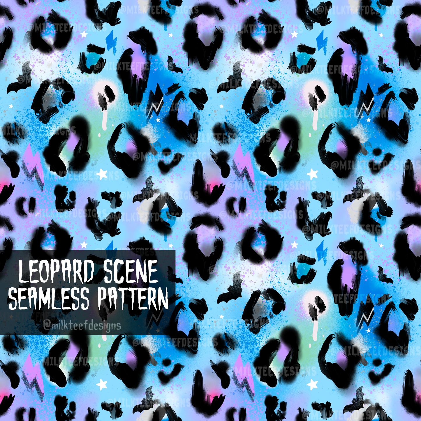 Leopard Scene / Seamless Pattern