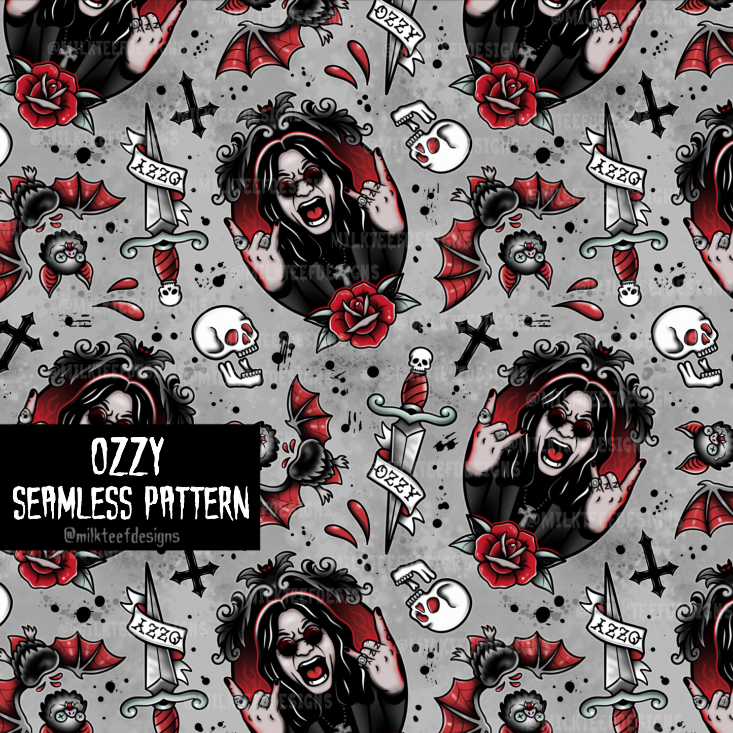 Ozzy / Seamless Pattern (Parkinsons Charity Design)