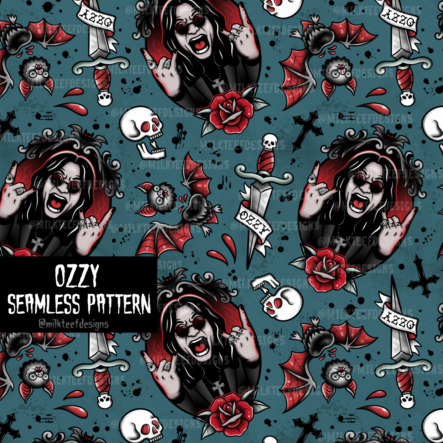 Ozzy / Seamless Pattern (Parkinsons Charity Design)