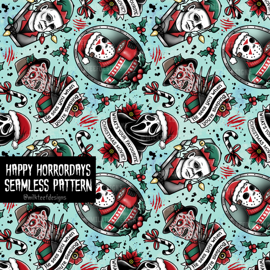 Happy Horrordays / Seamless Pattern