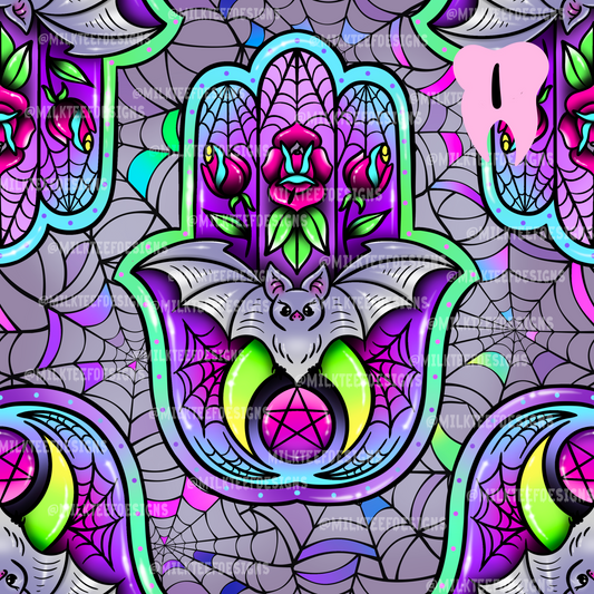 Wicca Hand / Seamless Pattern