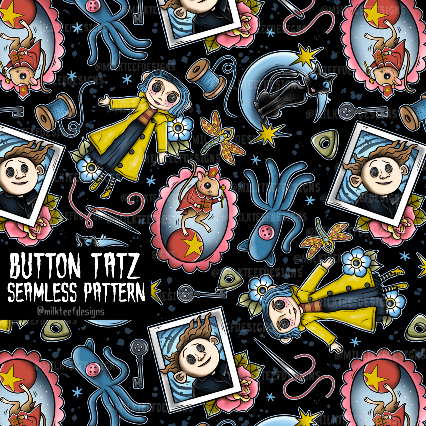 Button Tatz / Seamless Pattern