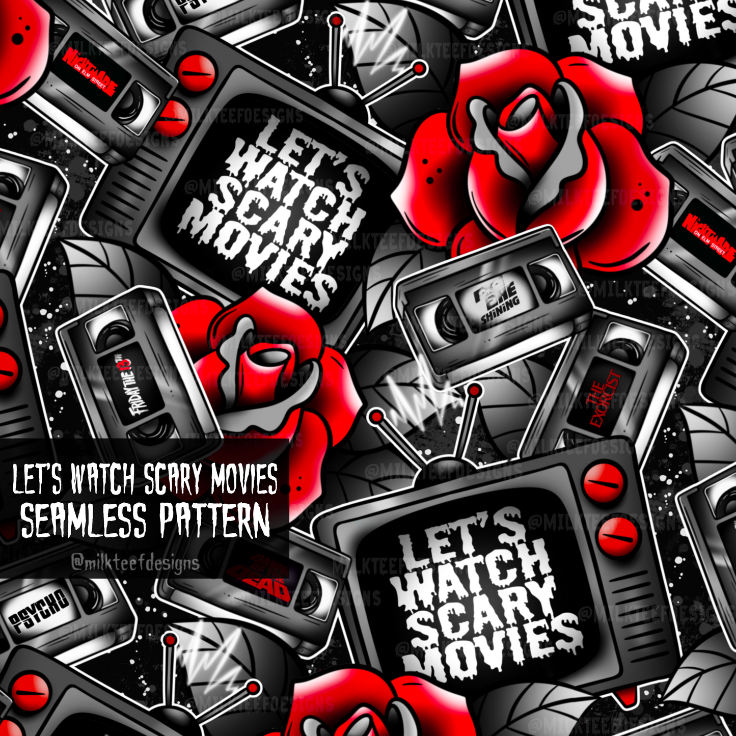 Let's Watch Scary Movies / Seamless Patterns