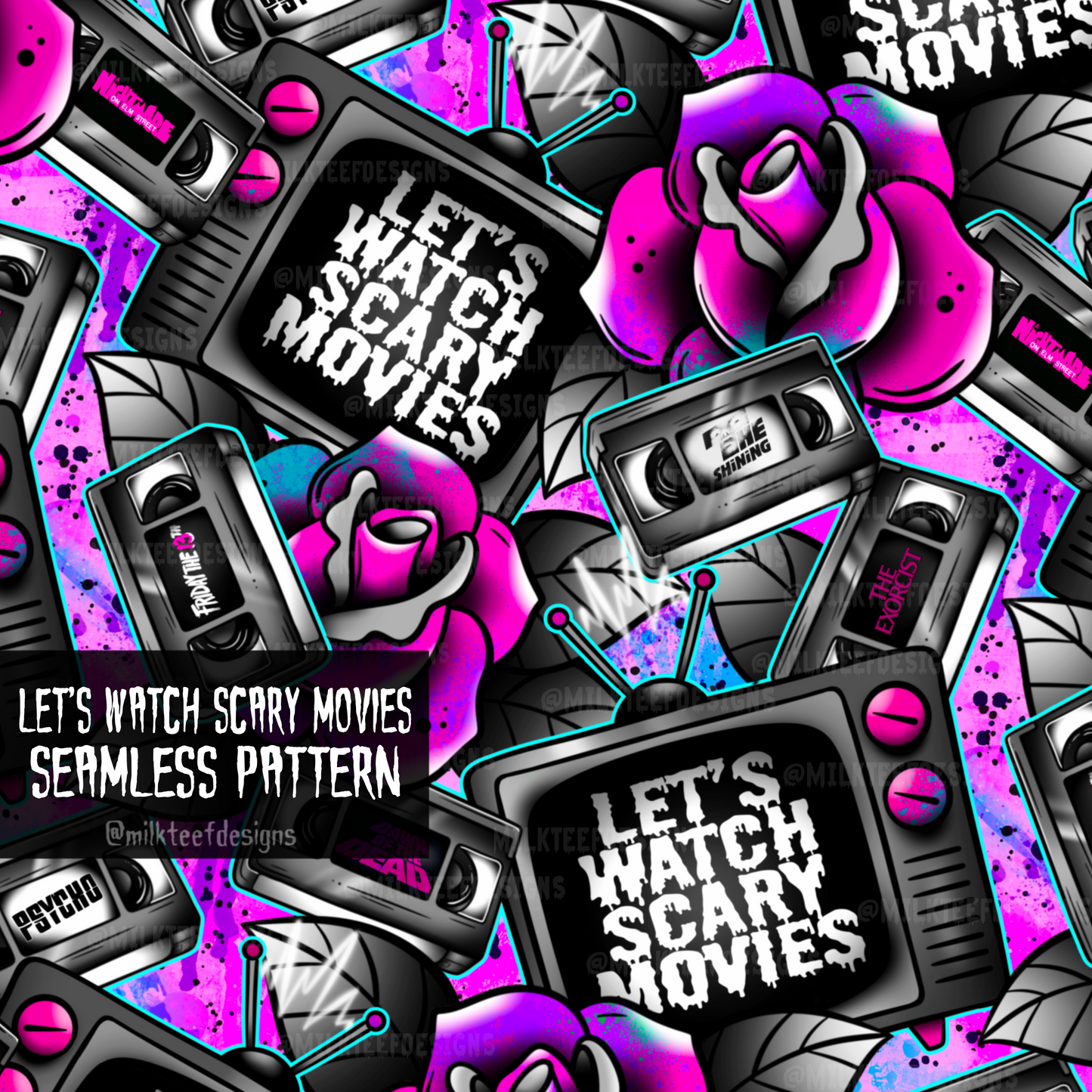 Let's Watch Scary Movies / Seamless Patterns