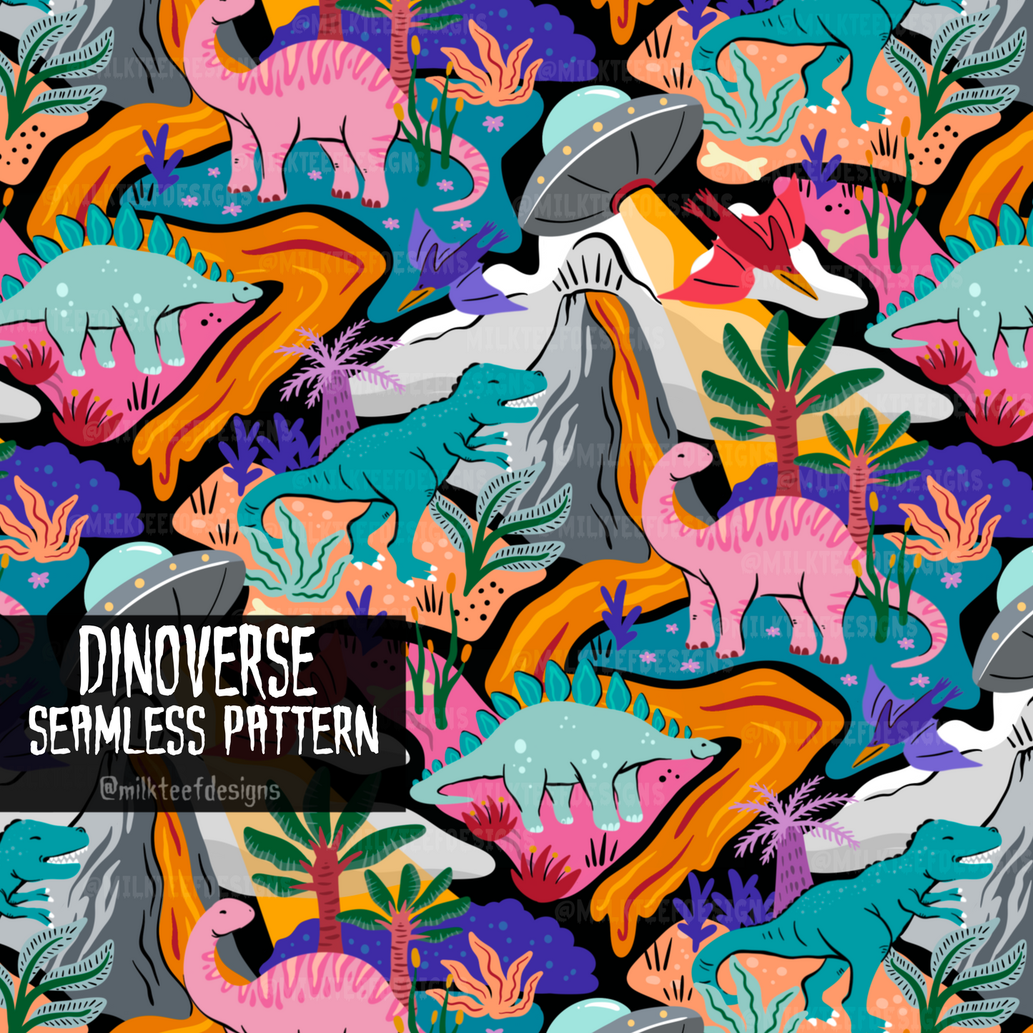 Dinoverse / Seamless Pattern