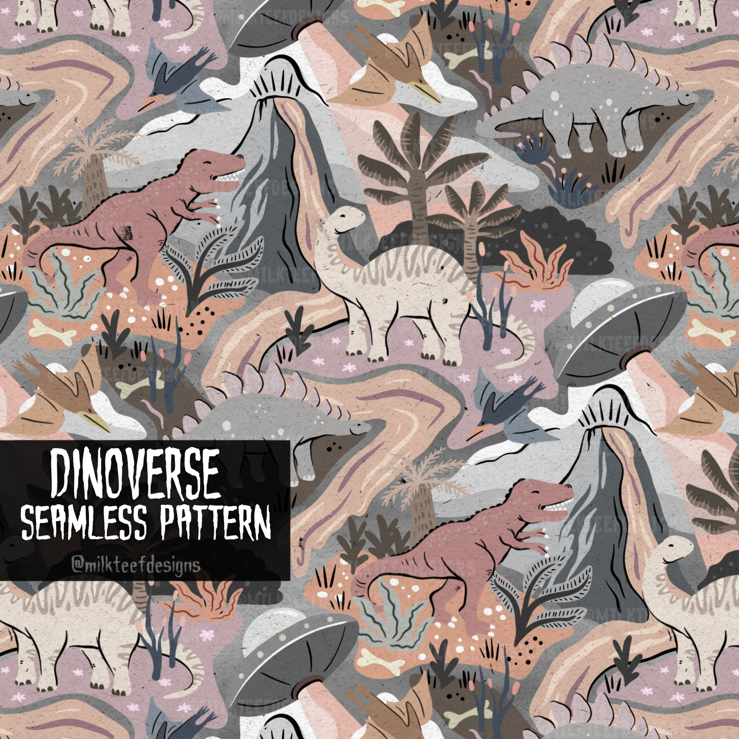 Dinoverse / Seamless Pattern