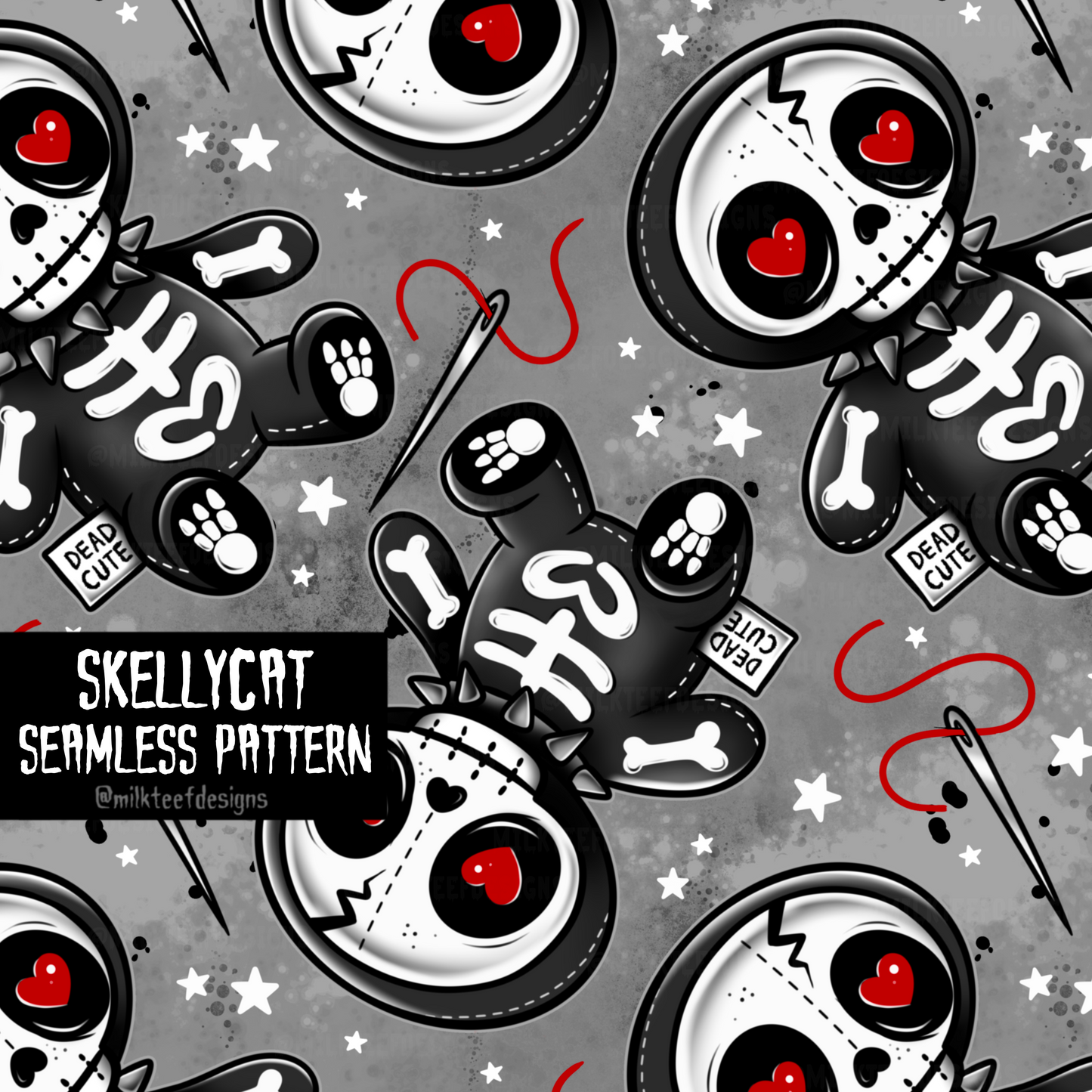 Skellycat / Seamless Pattern