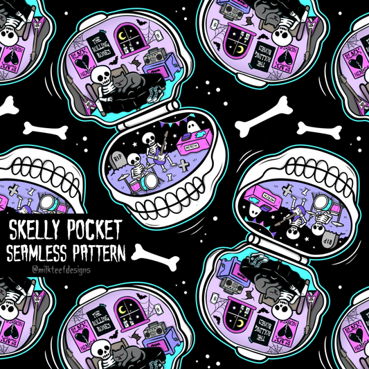 Skelly Pocket / Seamless Pattern