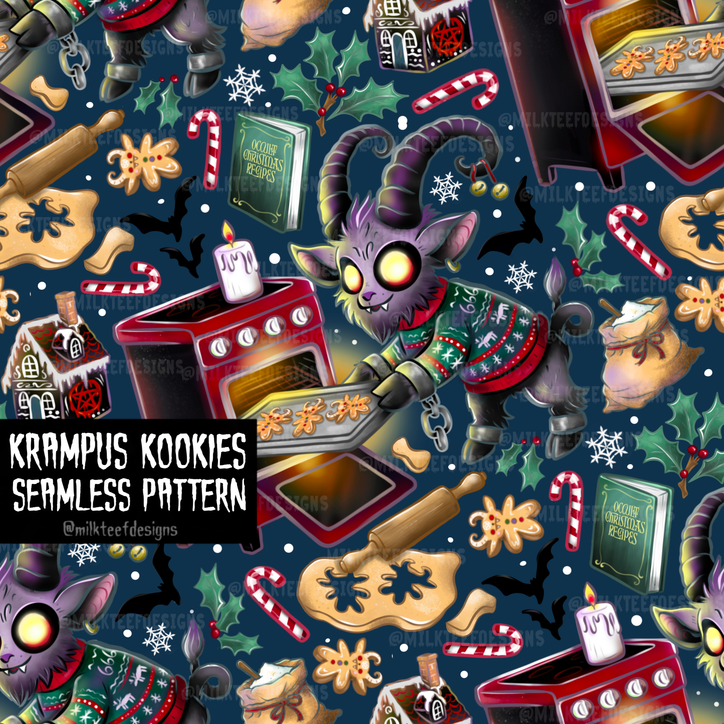 Krampus Kookies / Seamless Pattern