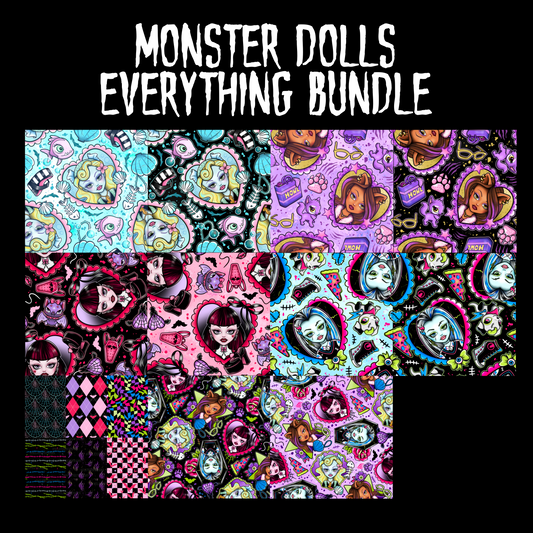 Monster Dolls Everything Bundle / Seamless Pattern