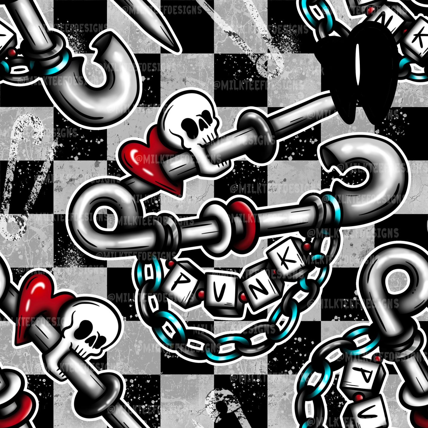 Boys Punky Pins / Seamless Pattern