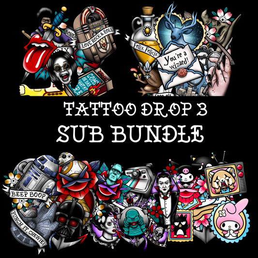 Everything Bundle - Tattoo Drop 3 / Sublimation Designs