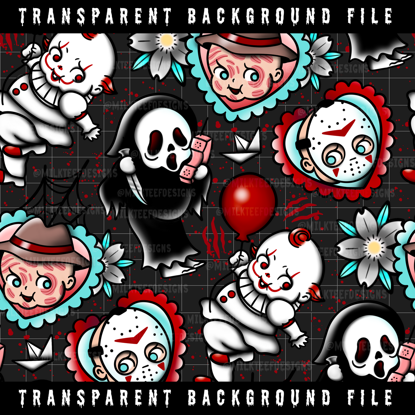 Horror Kewps / Seamless Patterns