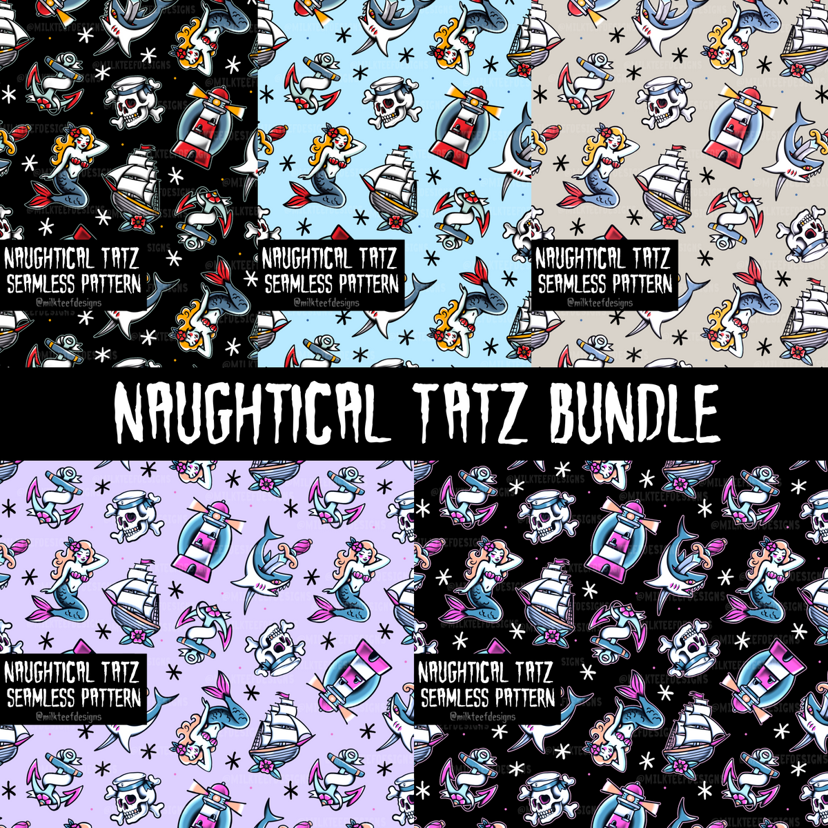Naughtical Tatz / Seamless Pattern