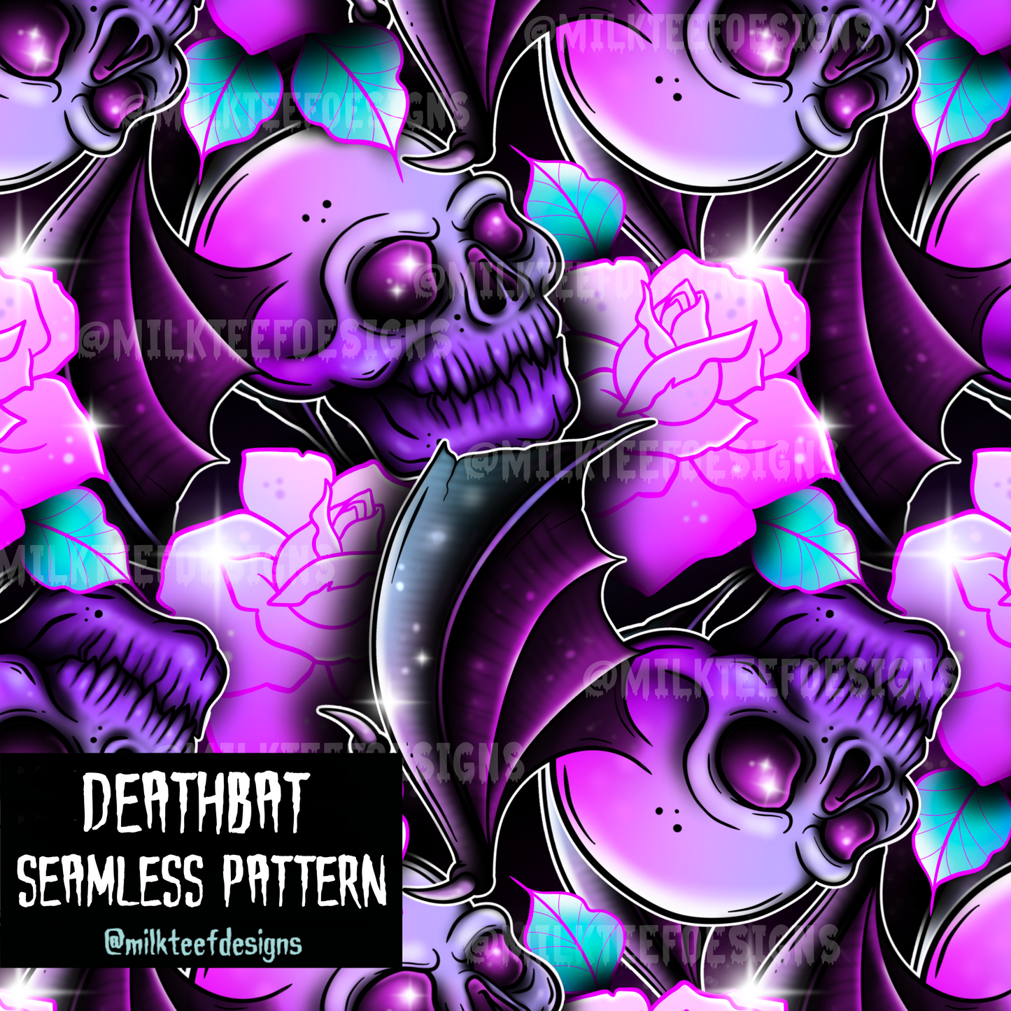 Deathbat / Seamless Pattern