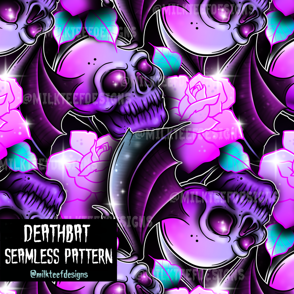 Deathbat / Seamless Pattern – milkteefdesigns