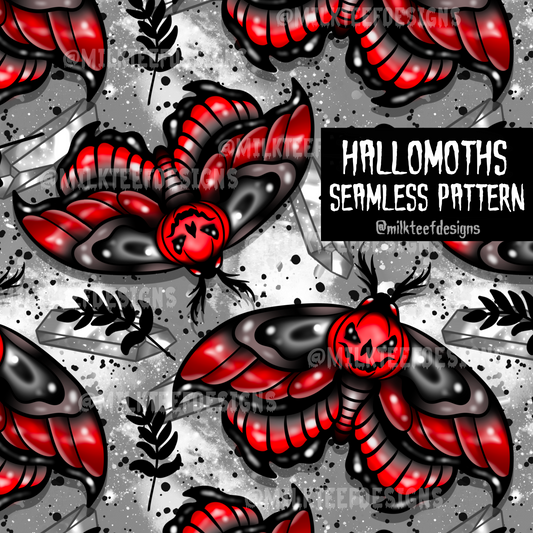 Hallomoths / Seamless Patterns