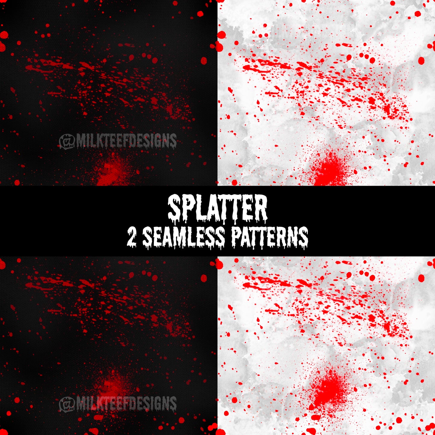 Splatter (horror co-ord) / 2x Seamless Pattern