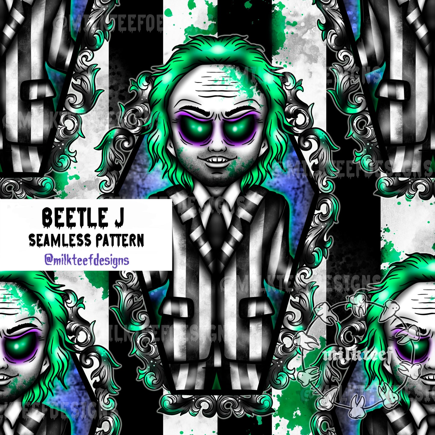 BeetleJ & Lydz Duo / 2x Seamless Pattern