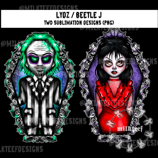 BeetleJ & Lydz Duo / 2x Sublimation Designs