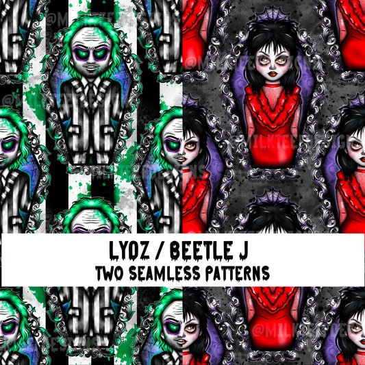 BeetleJ & Lydz Duo / 2x Seamless Pattern