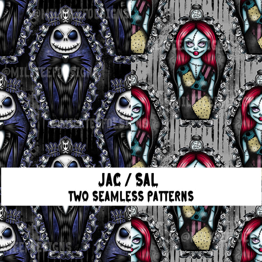 Jac & Sal Duo / 2x Seamless Pattern