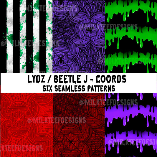 BeetleJ & Lydz Coords / 6x Seamless Pattern