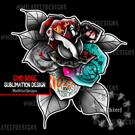 Emo Rose - Sublimation Design