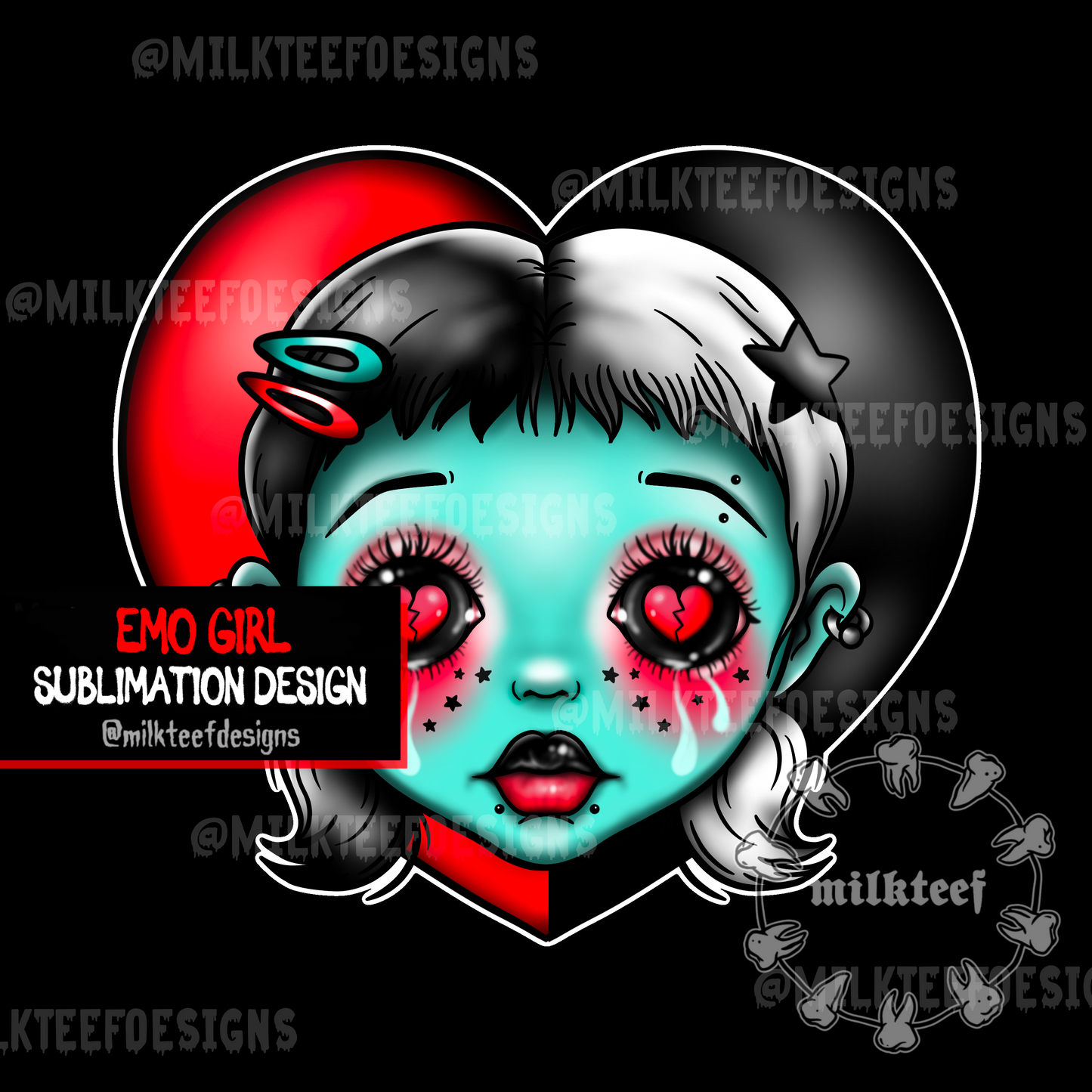 Emo Girl - Sublimation Design