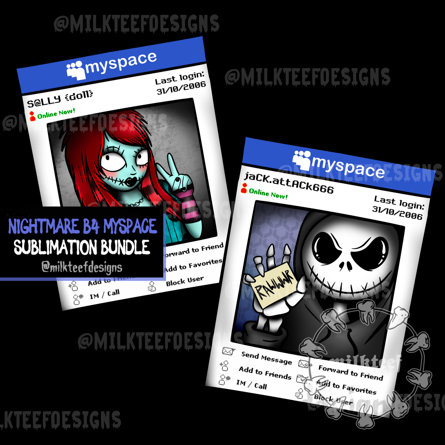 Nightmare b4 Myspace - Sublimation Bundle