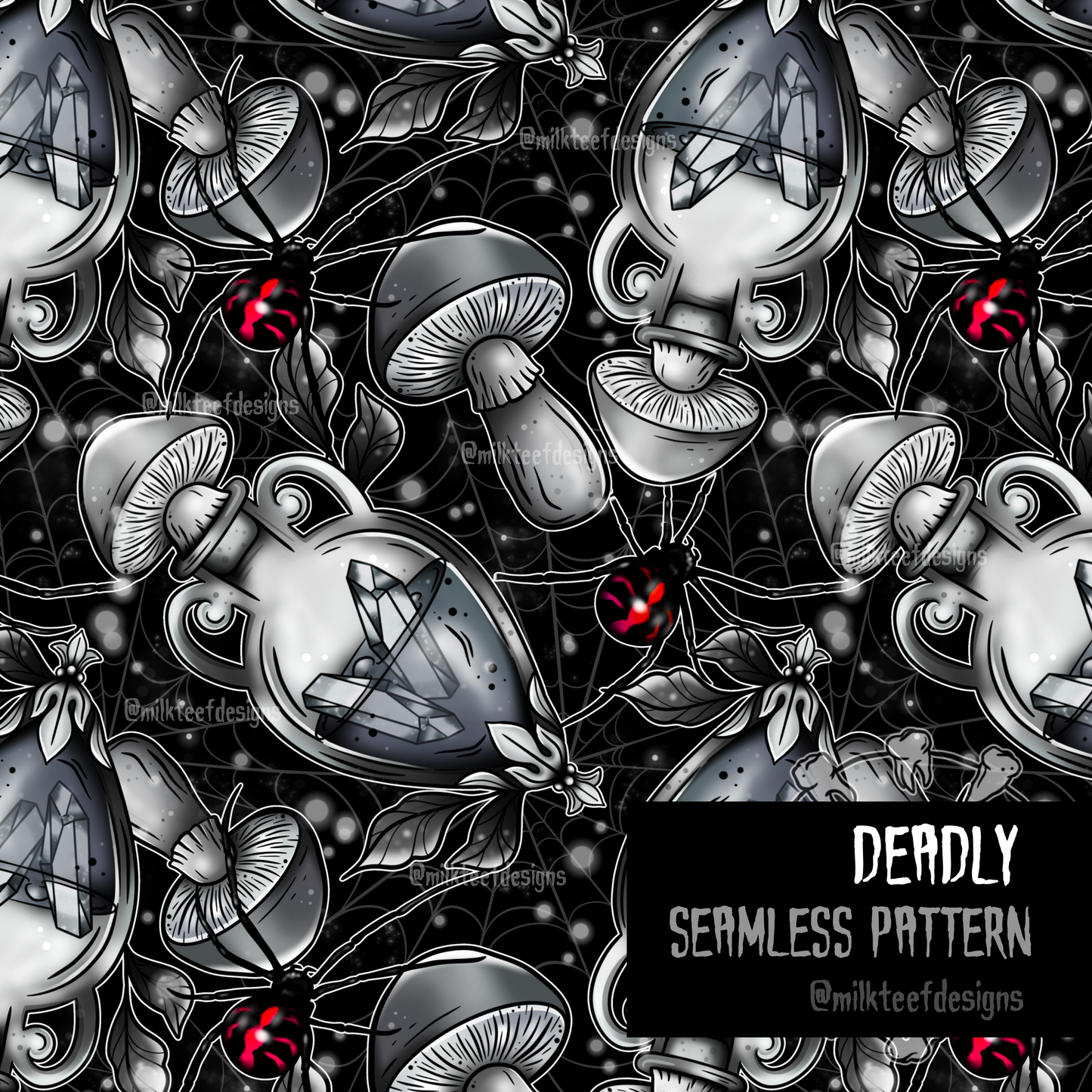 Deadly - Seamless Pattern (choose colourway)