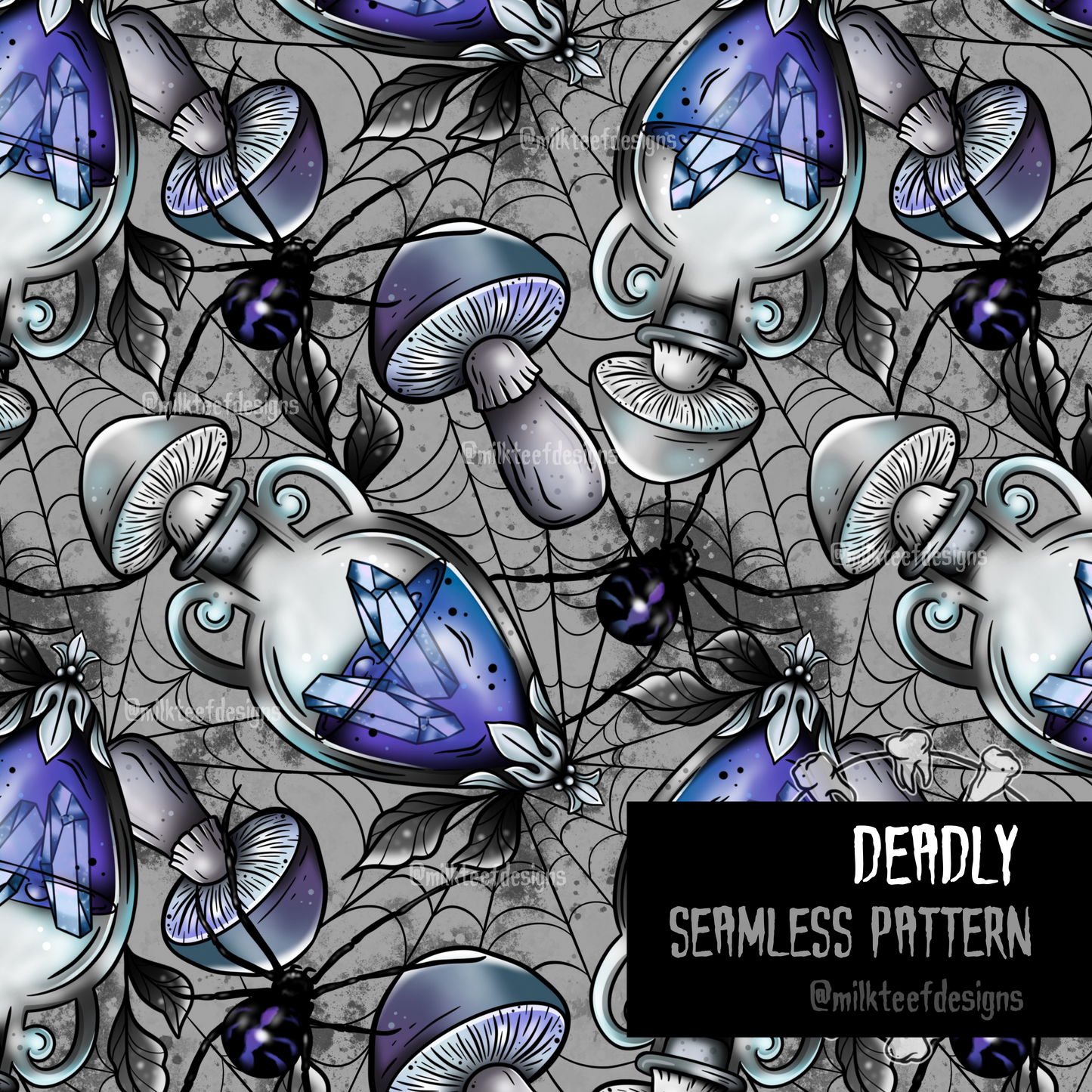 Deadly - Seamless Pattern (choose colourway)