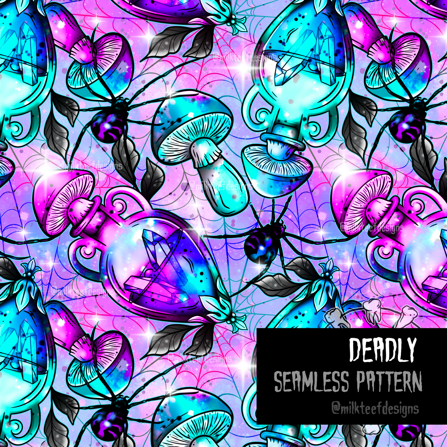 Deadly - Seamless Pattern (choose colourway)