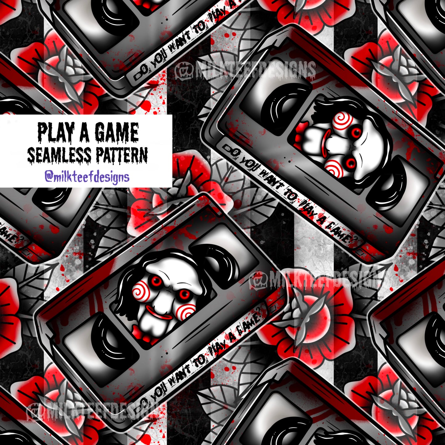 Play A Game / Seamless Pattern