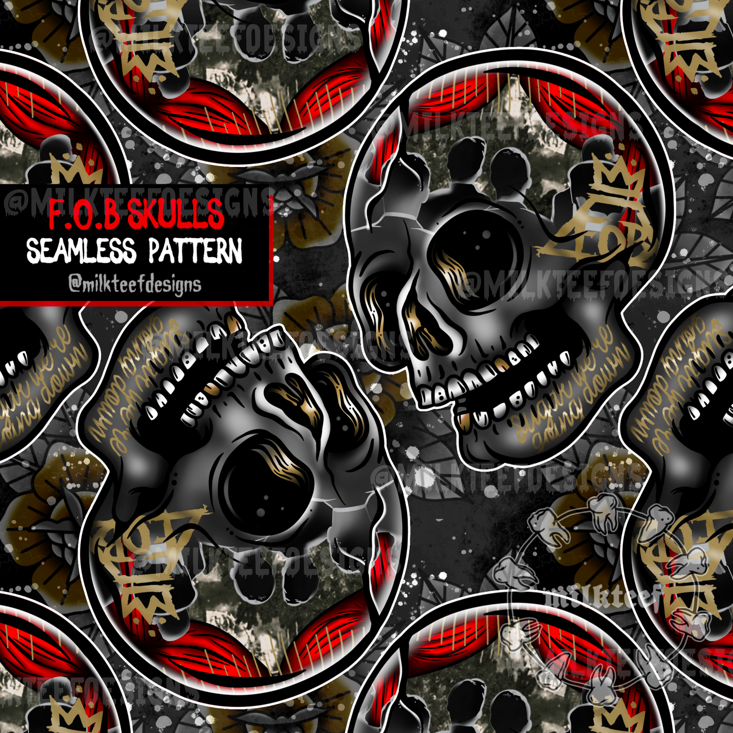 F.O.B Skulls - Seamless Pattern