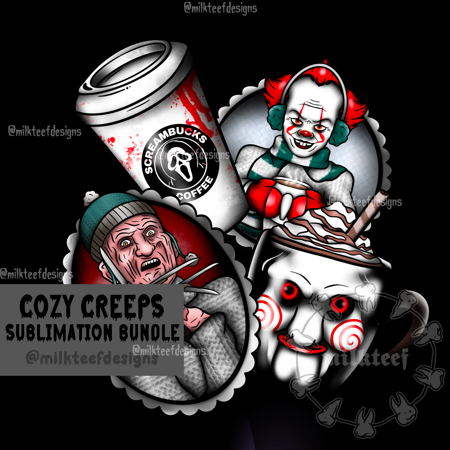 Cozy Creeps (Grey) - Sublimation Bundle